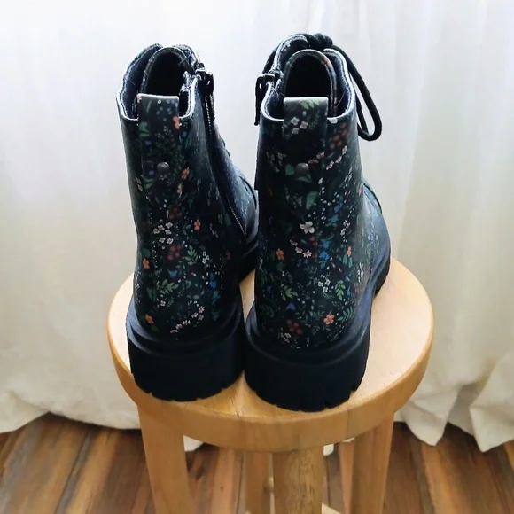 SO Jupiter Floral Combat Boots - Picture 5 of 8
